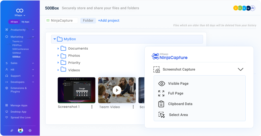 unlimited projects leave note